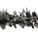 1.8m Snow Flocked Lapland Christmas Garland With 150 Tips