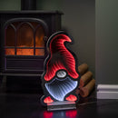 40cm Infinity Light up Christmas Gonk Decoration with Red & White LEDs on Metal Base