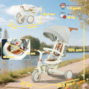 AIYAPLAY 5 in 1 Foldable Kids Trike, Toddler Tricycle for 1-3 Years,