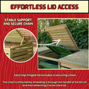1.34m x 1.2m Large Wooden Outdoor Garden Double Wheelie Bin Store Storage for 2 Bins