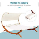 Outsunny Lounger Wooden Double Hammock