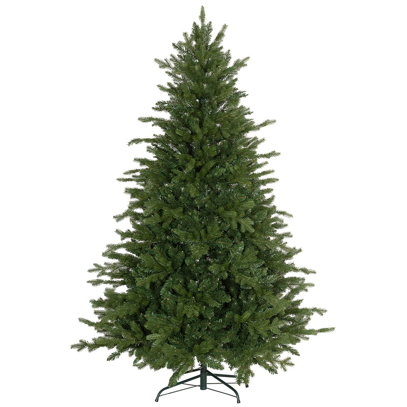 HOMCOM Artificial Christmas Tree with Metal Base, Hinged Branches