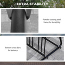 DURHAND Bike Stand 6 Bicycle Storage Rack For Indoor Garages Flat Use