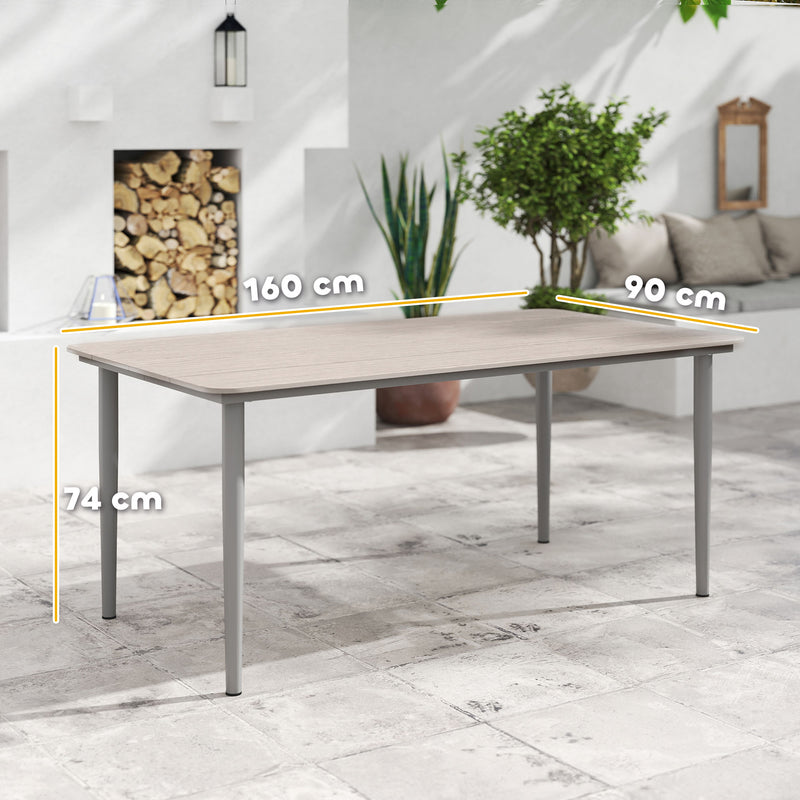 Outsunny Garden Table with Rust Resistant Metal Frame