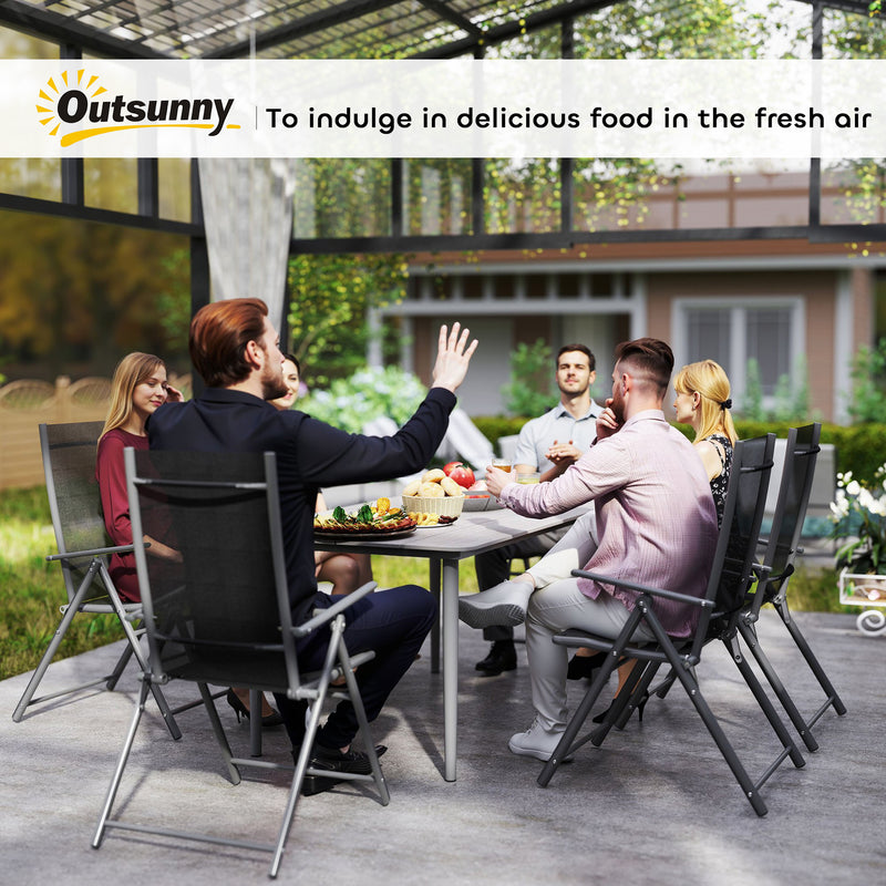 Outsunny Garden Table with Rust Resistant Metal Frame