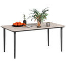 Outsunny Garden Table with Rust Resistant Metal Frame