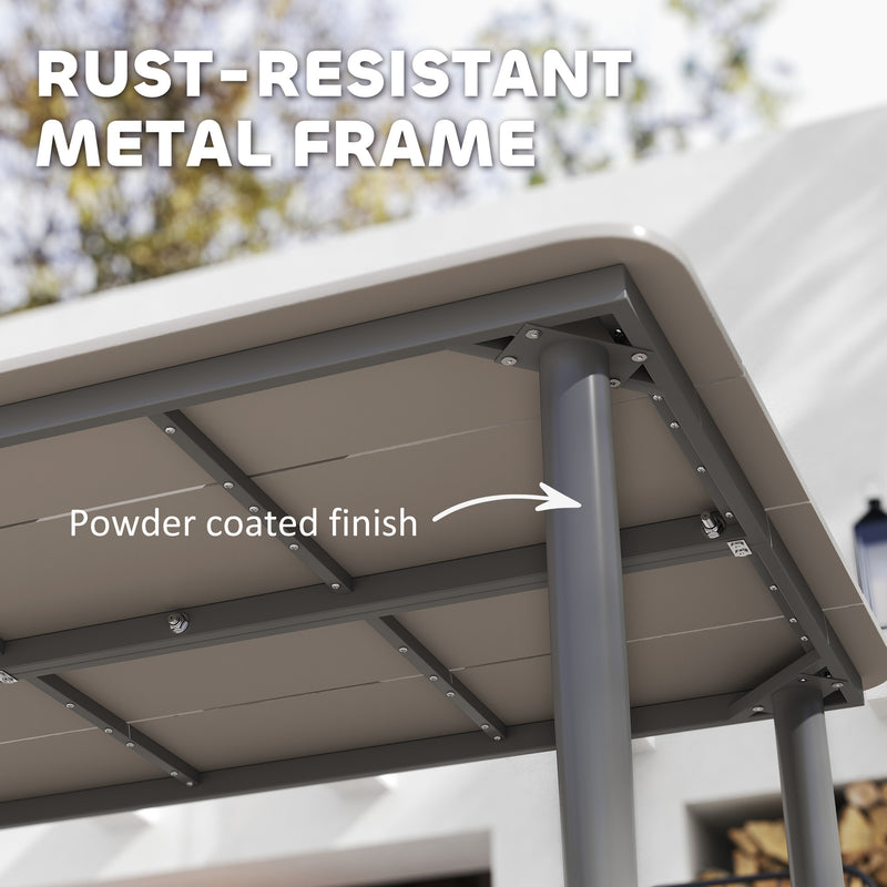 Outsunny Garden Table with Rust Resistant Metal Frame