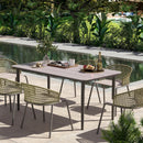 Outsunny Garden Table with Rust Resistant Metal Frame
