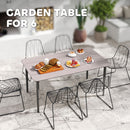 Outsunny Garden Table with Rust Resistant Metal Frame