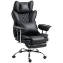 HOMCOM Office Chair, High Back Leathaire Desk Chair For Home - Black/Brown/Grey