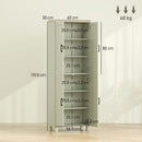 HOMCOM Modern Kitchen Cupboard Storage Cabinet with 6 Shelves, Green