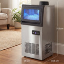 HOMCOM 36kg/24H Commercial Ice Maker Machine with Auto Self-Cleaning