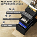 Vinsetto Steel Filing Cabinet with Lock and Wheels for Home Office