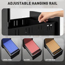 Vinsetto Steel Filing Cabinet with Lock and Wheels for Home Office