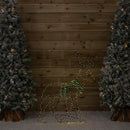 1.4m x 86cm Light up FlexiBrights Standing Christmas Reindeer with 420 Multi-Coloured LEDs