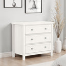 HARBOR 3 DRAWER WIDE CHEST - SURF WHITE