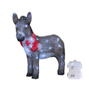 34cm Battery Operated Light up Acrylic Christmas Donkey Decoration with White LEDs