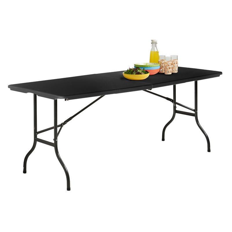 Folding Trestle Table - Black