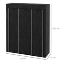 HOMCOM Fabric Portable Wardrobe with 8 Shelves 2 Hanging Rails