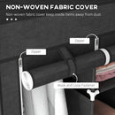 HOMCOM Fabric Portable Wardrobe with 8 Shelves 2 Hanging Rails