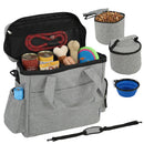 PawHut Dog Travel Bag With Two Food Containers And Silicone Collapsible Bowl