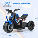 6V Kids Ride-on Motorcycle With Detachable Training Wheels - Blue/Red/Pink
