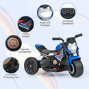 6V Kids Ride-on Motorcycle With Detachable Training Wheels - Blue/Red/Pink