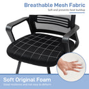 HOMCOM Meeting Office Chair, Mesh Reception Chair with Sled Base, Black