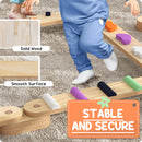 AIYAPLAY Wooden Balance Beam for Kids 3-8 Years Indoor Outdoor Use