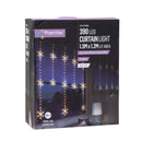 1.2m x 1.3m Light up Twinkling Snowflake Christmas Curtain Light with Warm White LEDs