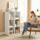 HOMCOM Industrial Storage Shelf, Bookcase, Bookshelf, White Wood Effect