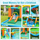 7 in 1 Bounce House with Slide and Trampoline without Blower