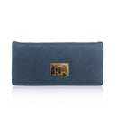 Bow Trim Long Purse - Blue