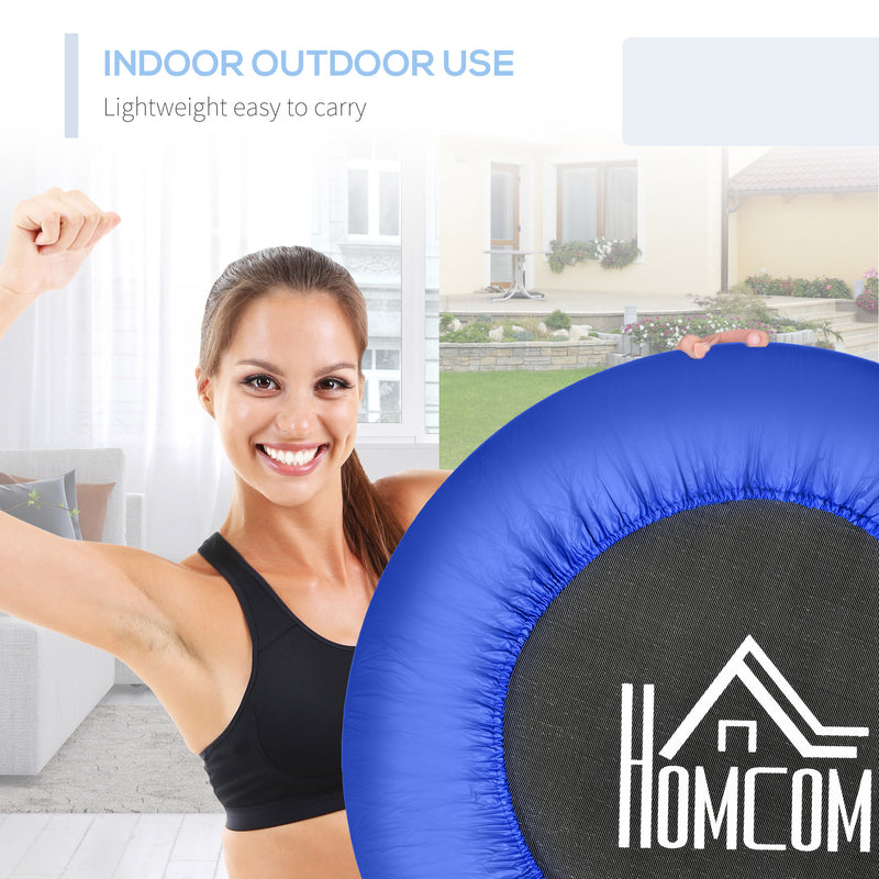 HOMCOM Î¦81cm Fitness Trampoline Exercise, Max Load 100 KG, Blue Black