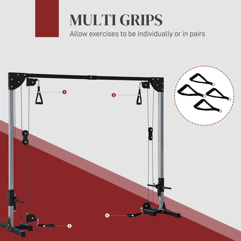 SPORTNOW Cable Crossover Machine for Full Body Strength Training