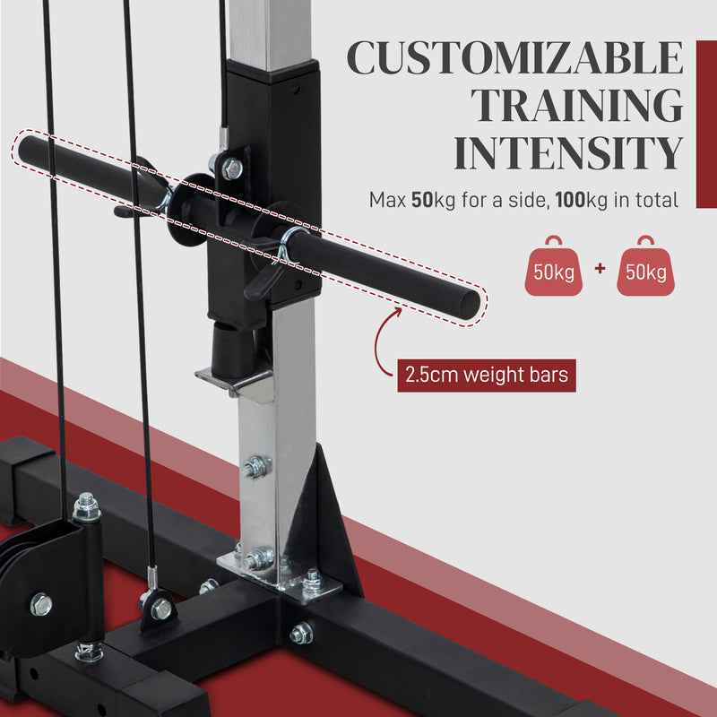 SPORTNOW Cable Crossover Machine for Full Body Strength Training