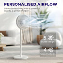 HOMCOM 40 Cm Standing Pedestal Fan, Quiet Electric Cooling Floor Fan, White
