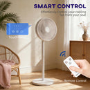 HOMCOM 40 Cm Standing Pedestal Fan, Quiet Electric Cooling Floor Fan, White