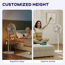 HOMCOM 40 Cm Standing Pedestal Fan, Quiet Electric Cooling Floor Fan, White