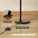 HOMCOM Arc Floor Lamp For Living Room, Free Standing Tall Lamp, Black