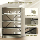 HOMCOM Chest of Drawers, 4 Drawer Dresser for Bedroom