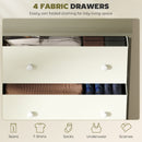 HOMCOM Chest of Drawers, 4 Drawer Dresser for Bedroom