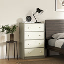 HOMCOM Chest of Drawers, 4 Drawer Dresser for Bedroom