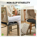Outsunny Outdoor Chair Seat Cushions Set of 2, Garden Chair Cushions, Black