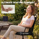 Outsunny Outdoor Chair Seat Cushions Set of 2, Garden Chair Cushions, Black