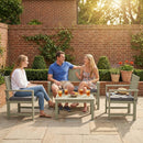 Outsunny 4 Seater Wooden Garden Furniture Set with Loveseat, Chairs, Table