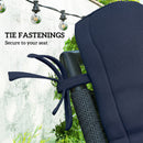 Outsunny 2pc Outdoor Seat Cushion with Backrest, Ties, for Garden, Dark Blue