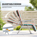 Outsunny Set of 2 Adjustable Sun Lounger Recliner Reclining Seat Multicolour
