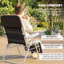 Outsunny Set of 2 Adjustable Sun Lounger Recliner Reclining Seat Multicolour
