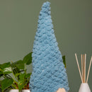 53cm Blue Sitting Christmas Gonk Decoration with Knitted Hat and Dangly Legs